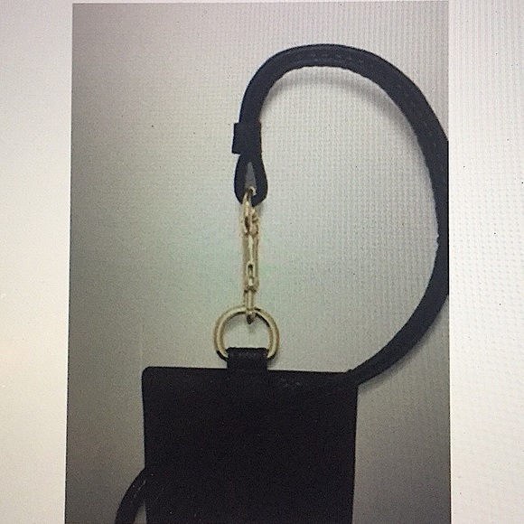 (UNISEX) COACH - ID LANYARD BLACK LEATHER (NWT) - Picture 11 of 15